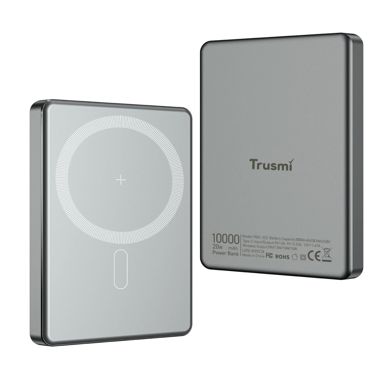 TRUSMI PD20W Ultra Thin Magnatic Wireless Power Bank