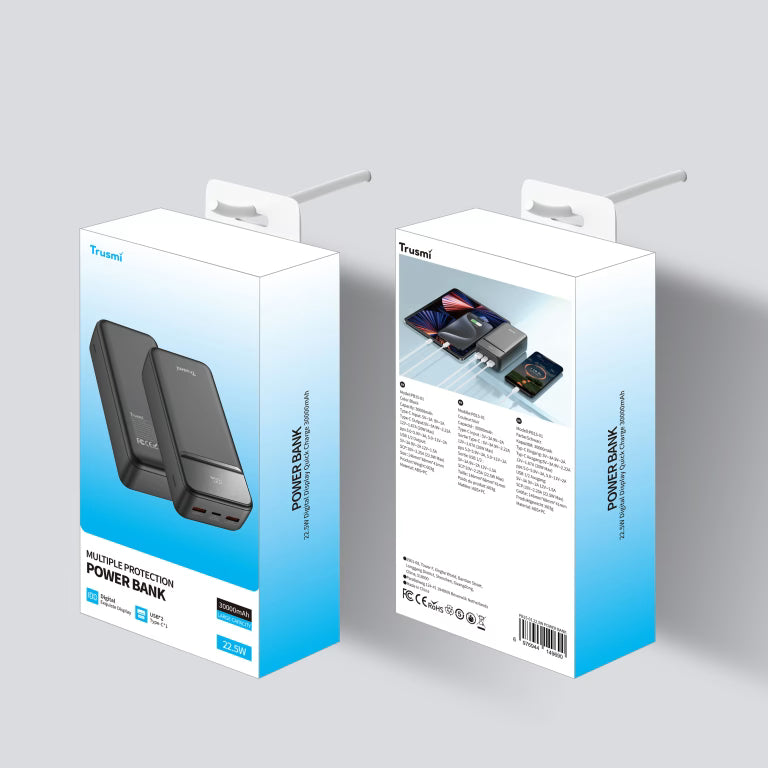 TRUSMI PD22.5W 30000mAh Digital Power Bank