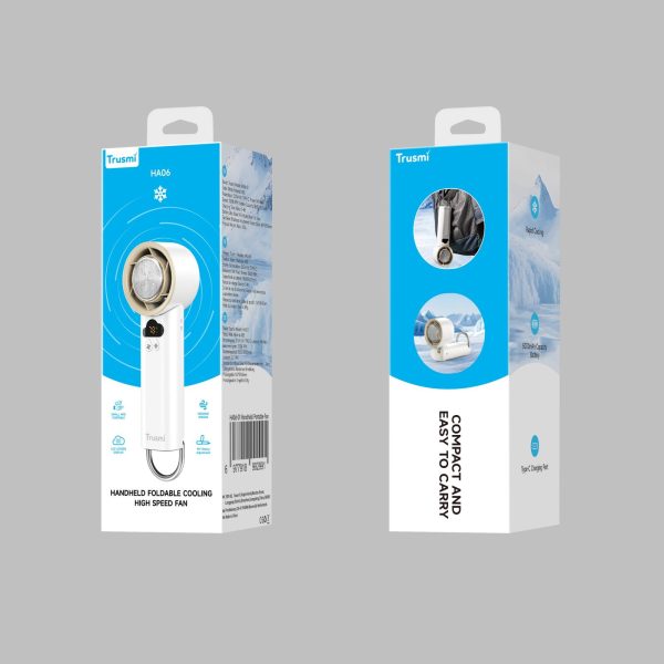 TRUSMI Handheld Foldable Refrigerate High Speed Fan 5000mAh White