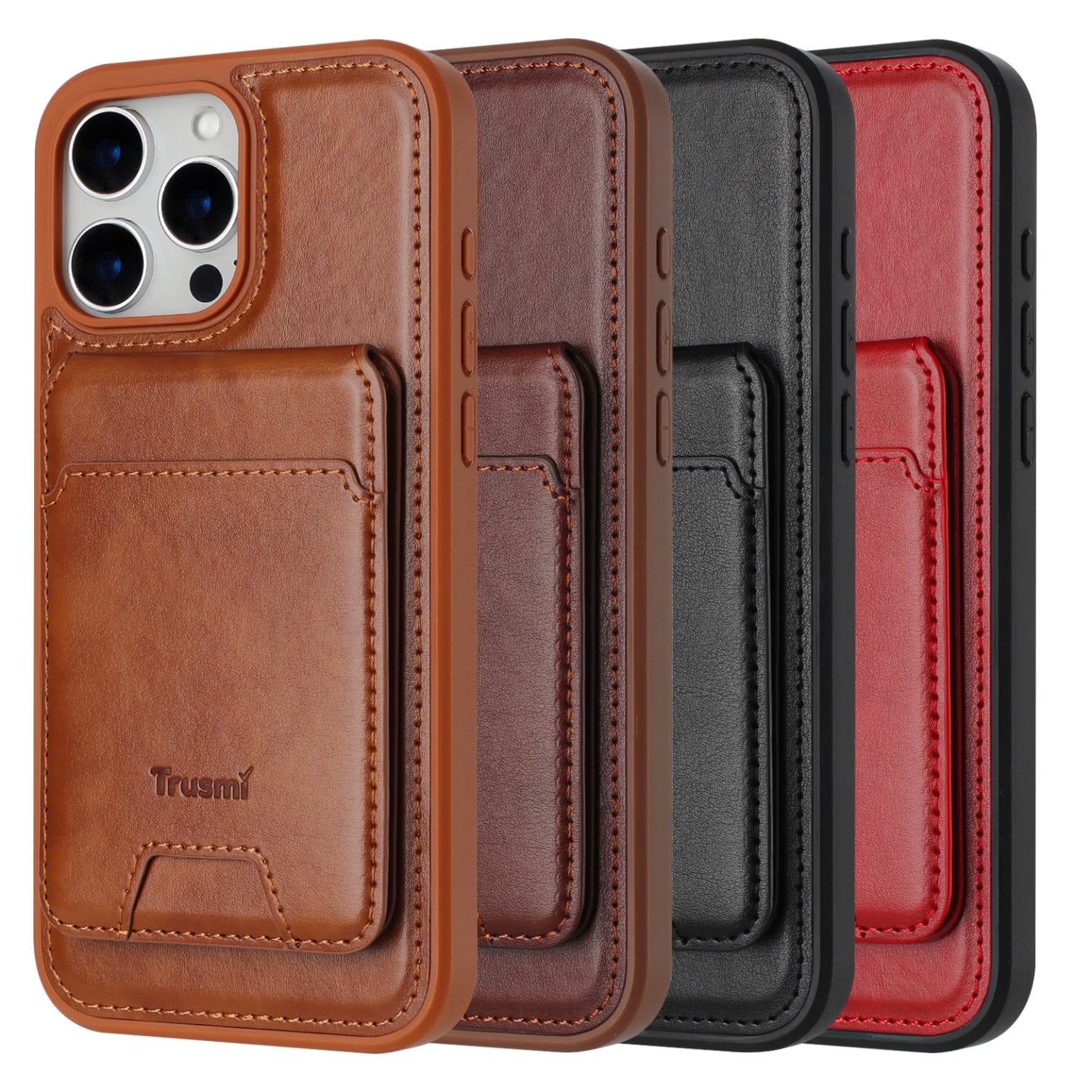 TRUSMI iPhone Magnetic PU Leather with Card Slot Phone Case