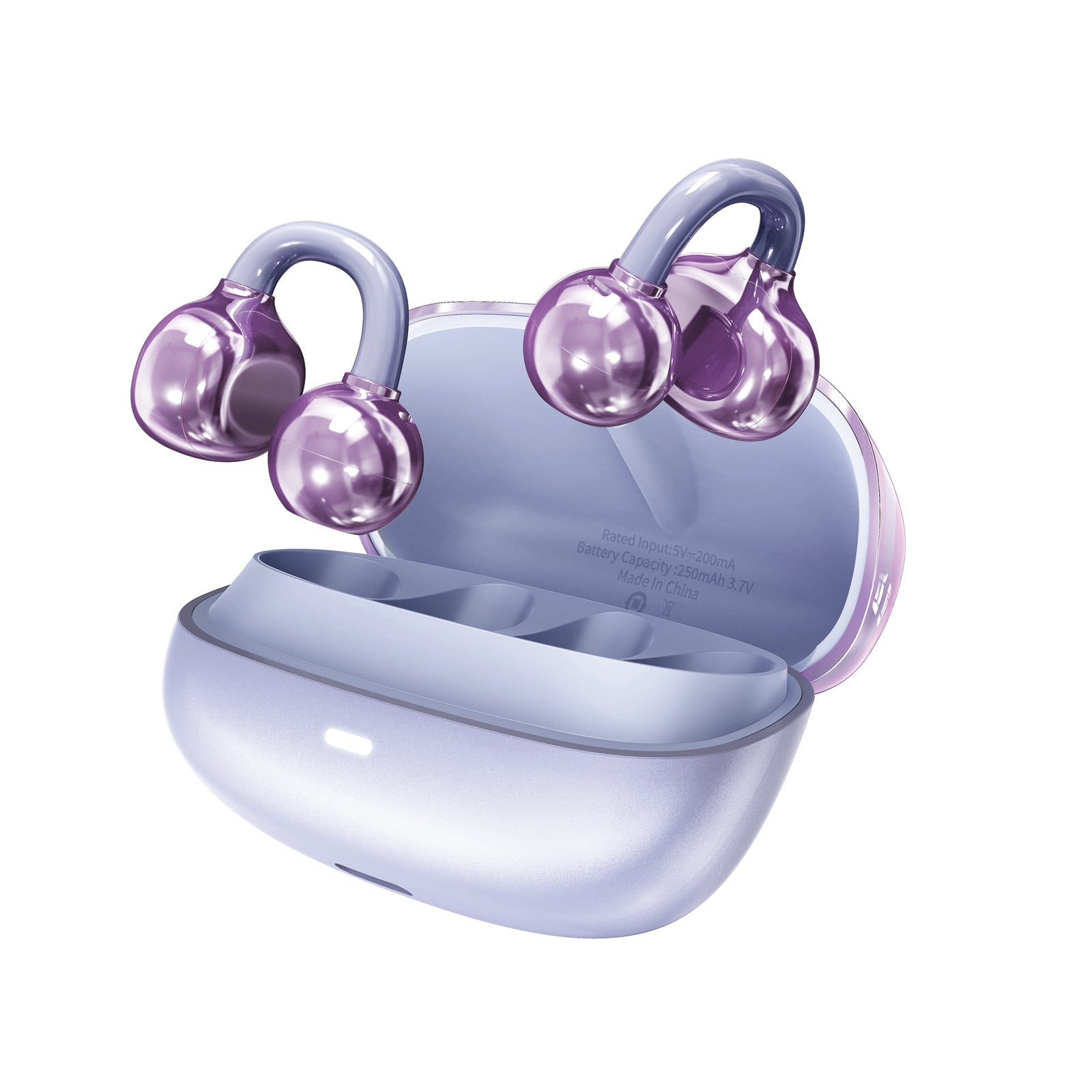 TRUSMI 10W OWS Clip-On Wireless Earphone Purple