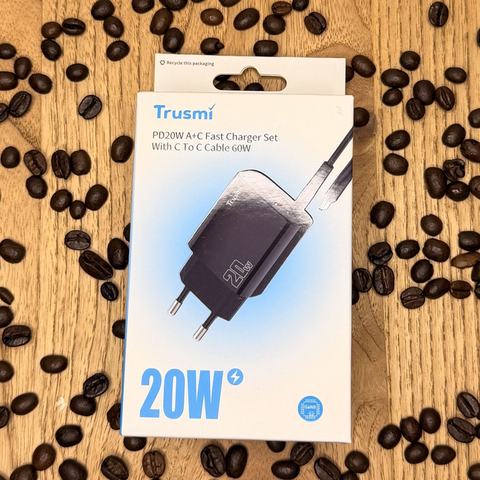 Trusmi PD 20W A+C Fast Charger Set With C To C Cable 60W