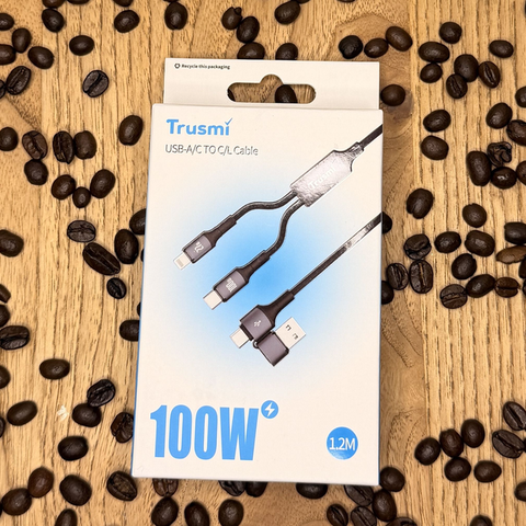 Trusmi USB-A/C To C/L Cable 100W 1.2M
