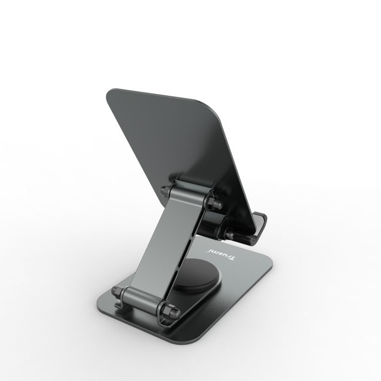 TRUSMI 360° Rotating Metal Desktop Phone Stand Grey